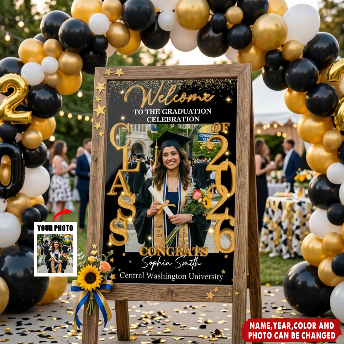 Class Of 2026 - Graduation Party Welcome Sign - Personalized Poster