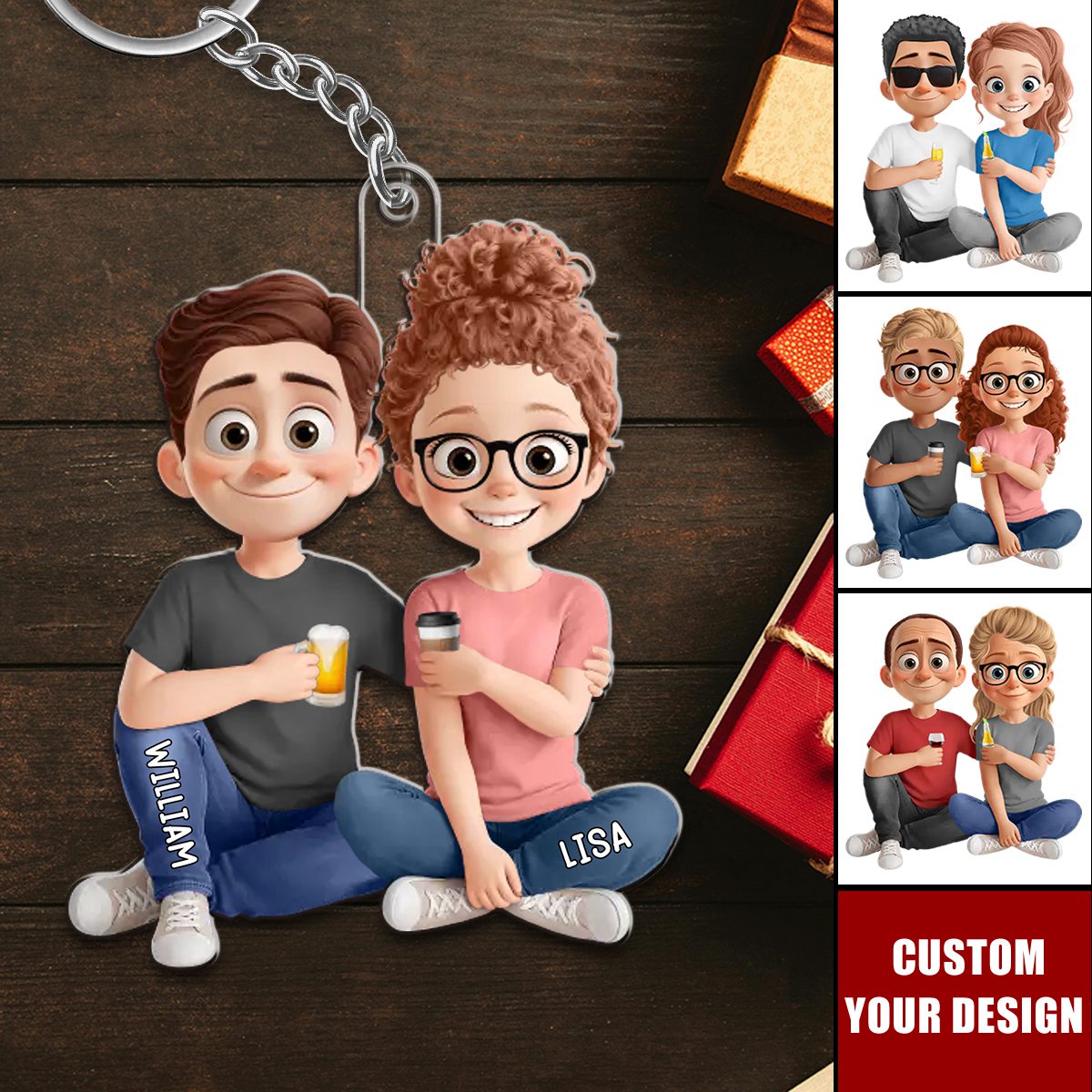 Our Love Is The Adventure That Makes Life Extraordinary - Couple Personalized Keychain - Gift For Husband Wife, Anniversary