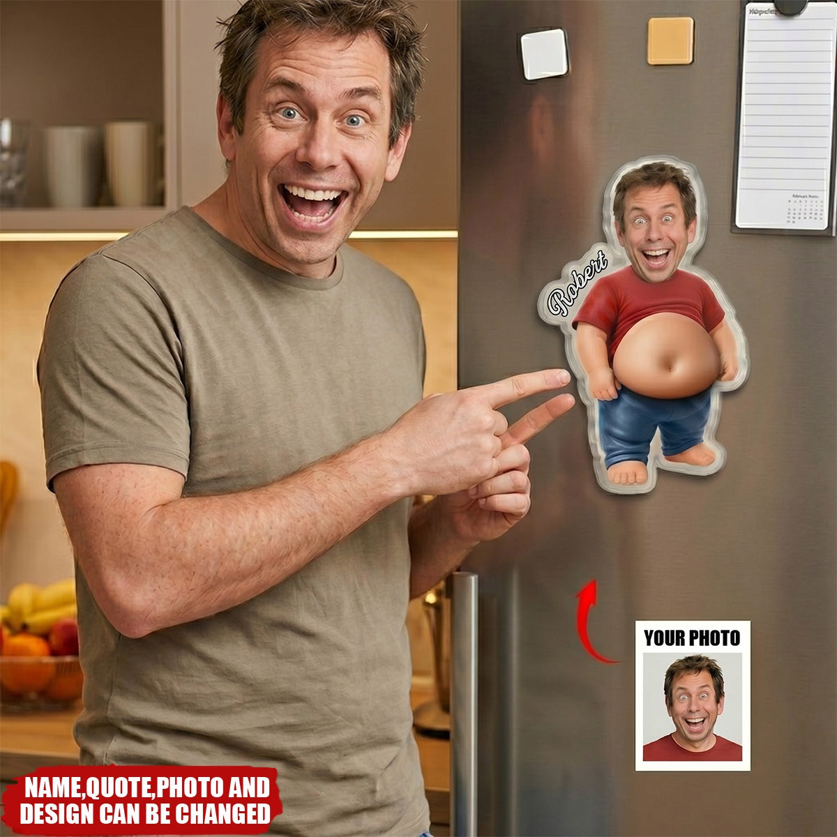 Taste Testing Is a Dad’s Duty - Personalized Acrylic Fridge Magnet, Father’s Day Gift for Dad, Husband, Grandpa