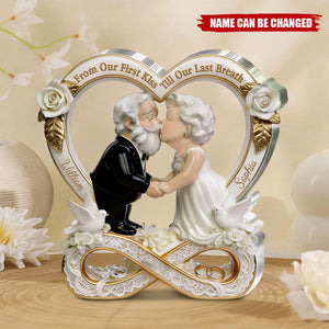 From Our First Kiss Till Our Last Breath Anniversary Gift For Couples - Custom Shaped Acrylic Plaque