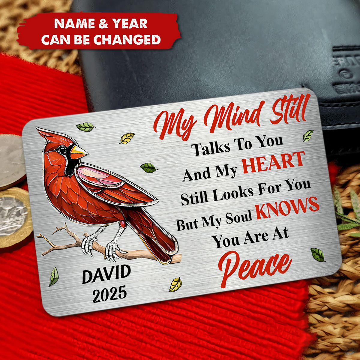 My Mind Still Talks To You - Personalized Stainless Steel Wallet Card