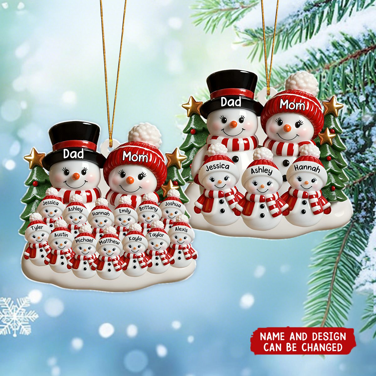 Create A Heartwarming Family Christmas - Personalized Acrylic Flat Ornament