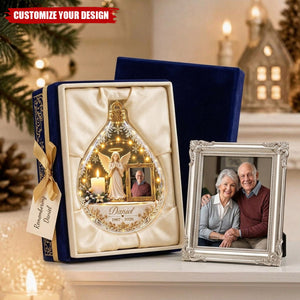 Custom Photo Memorial Angel Acrylic Ornament, Sympathy Keepsake for Loved Ones