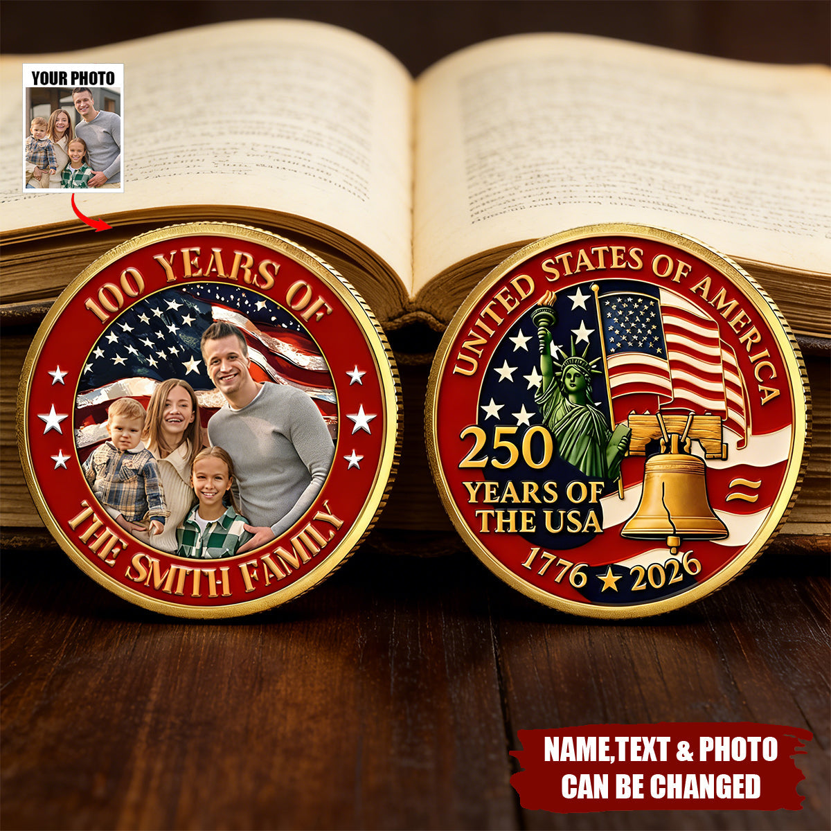 Rooted In Freedom, Growing In Legacy - Personalized Commemorative Coin