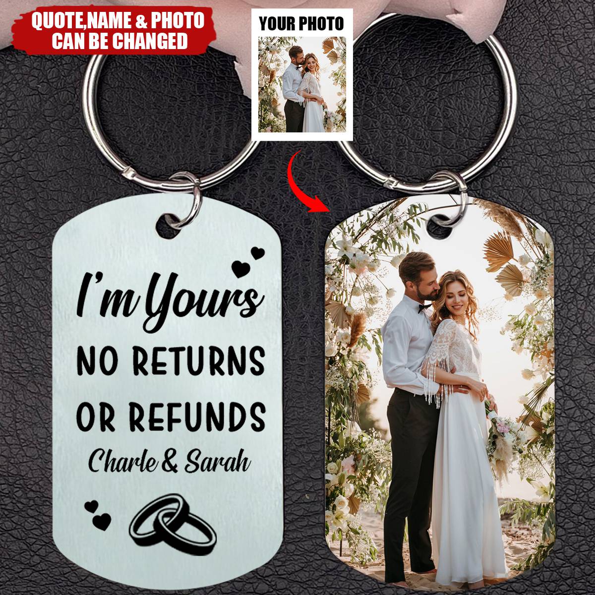 I'm Yours - Personalized Keychain, Gift For Couple