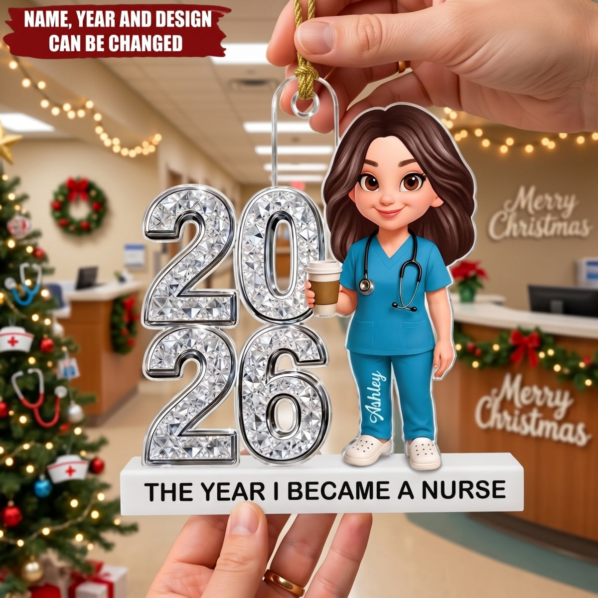 The Year I Became A Nurse – Personalized Acrylic Custom Shape Ornament
