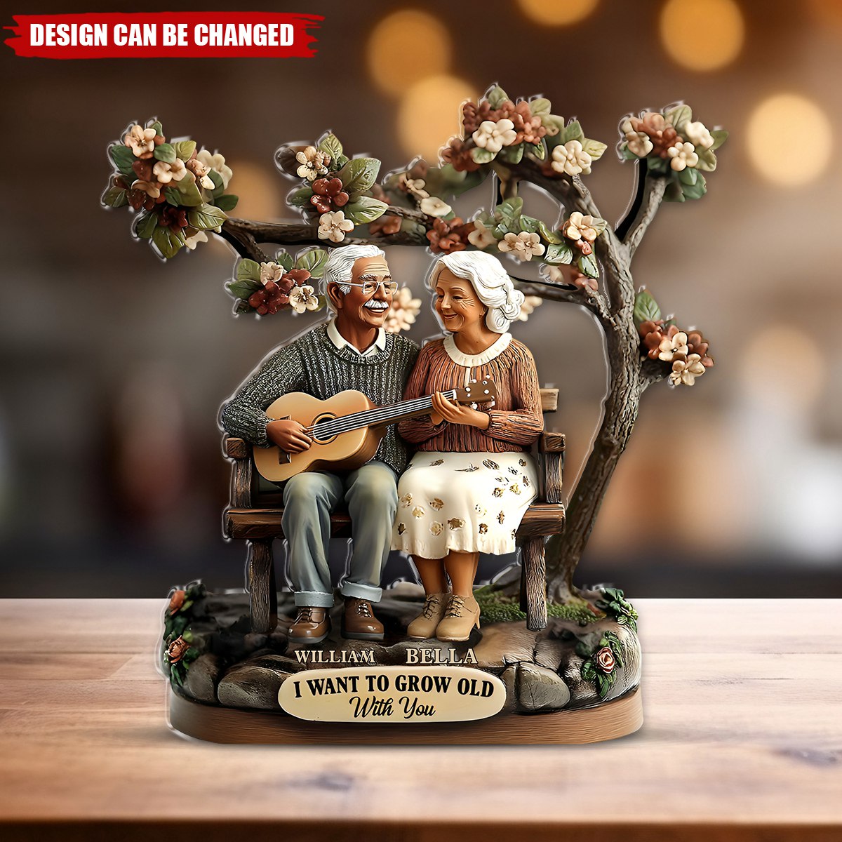 I Want To Grow Old With You - Personalized Couple Custom Shaped Acrylic Plaque