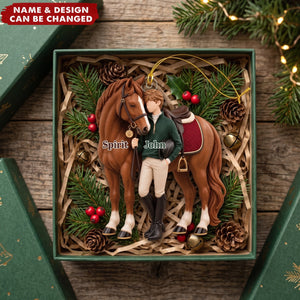 Equestrian  – Personalized Acrylic Custom Shape Ornament, Gift for Horse Rider