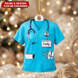 Personalized  Nurse Scrubs Ornament, Gift for Nursing