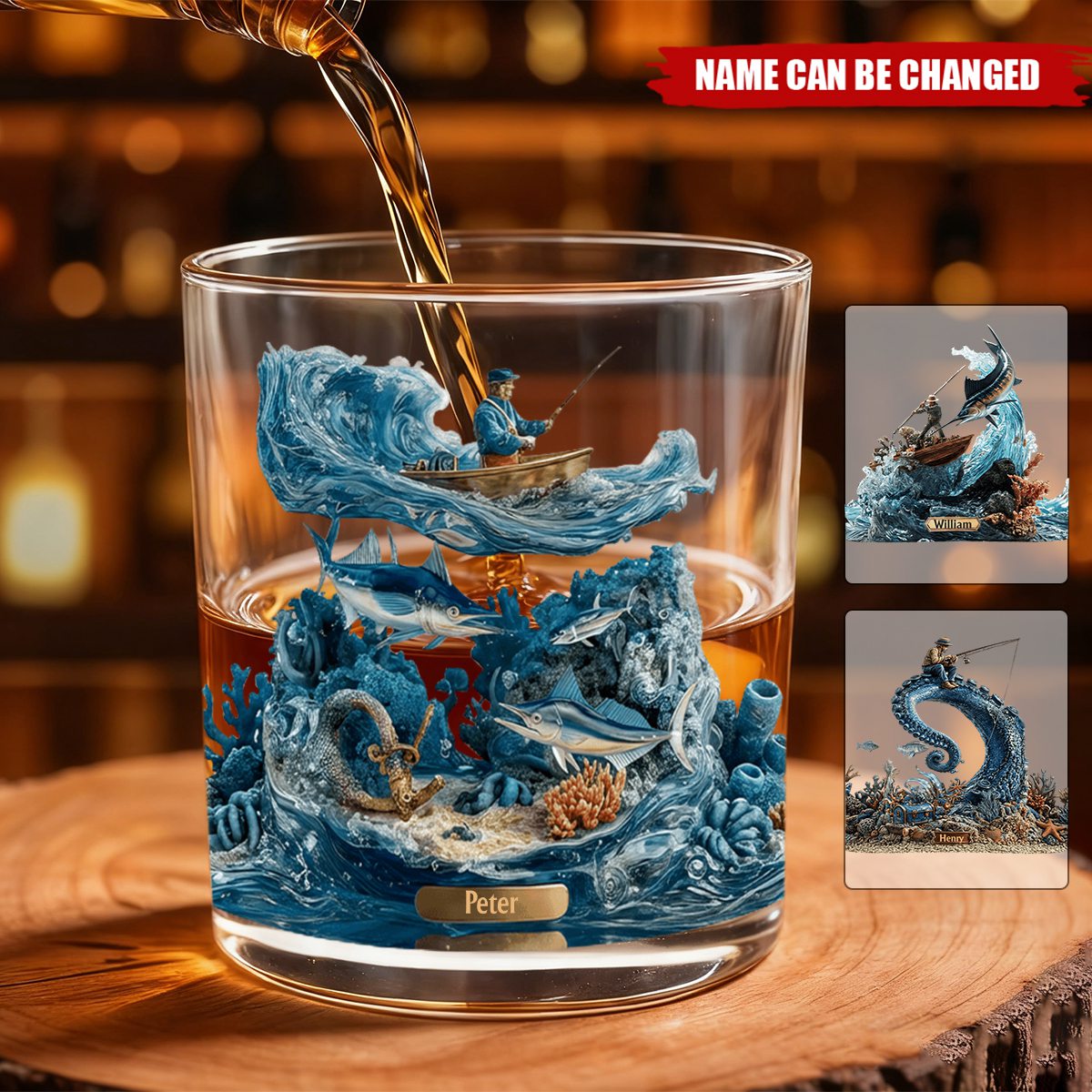 Everything Will Kill You so Choose Something Fun - Personalized Fishing Whiskey Glass