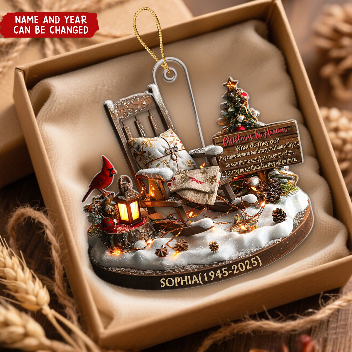 Christmas In Heaven - Personalized Christmas Acrylic Ornament