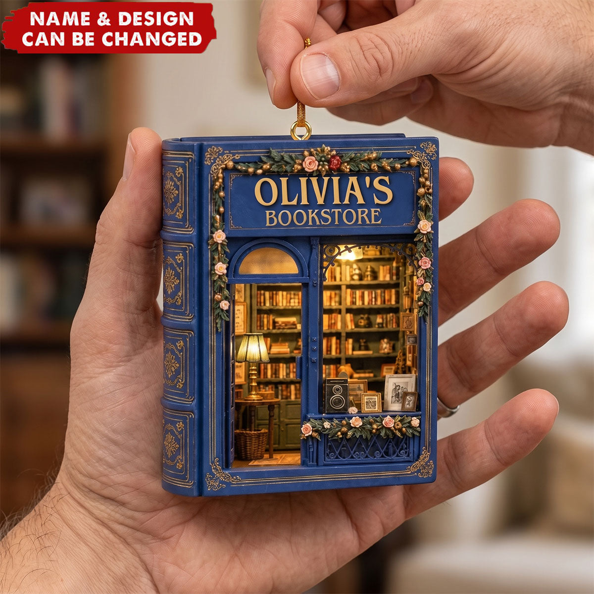 Custom Acrylic Ornament - Personalized Christmas Bookish Gifts For Book Lovers, Bookworms, Readers