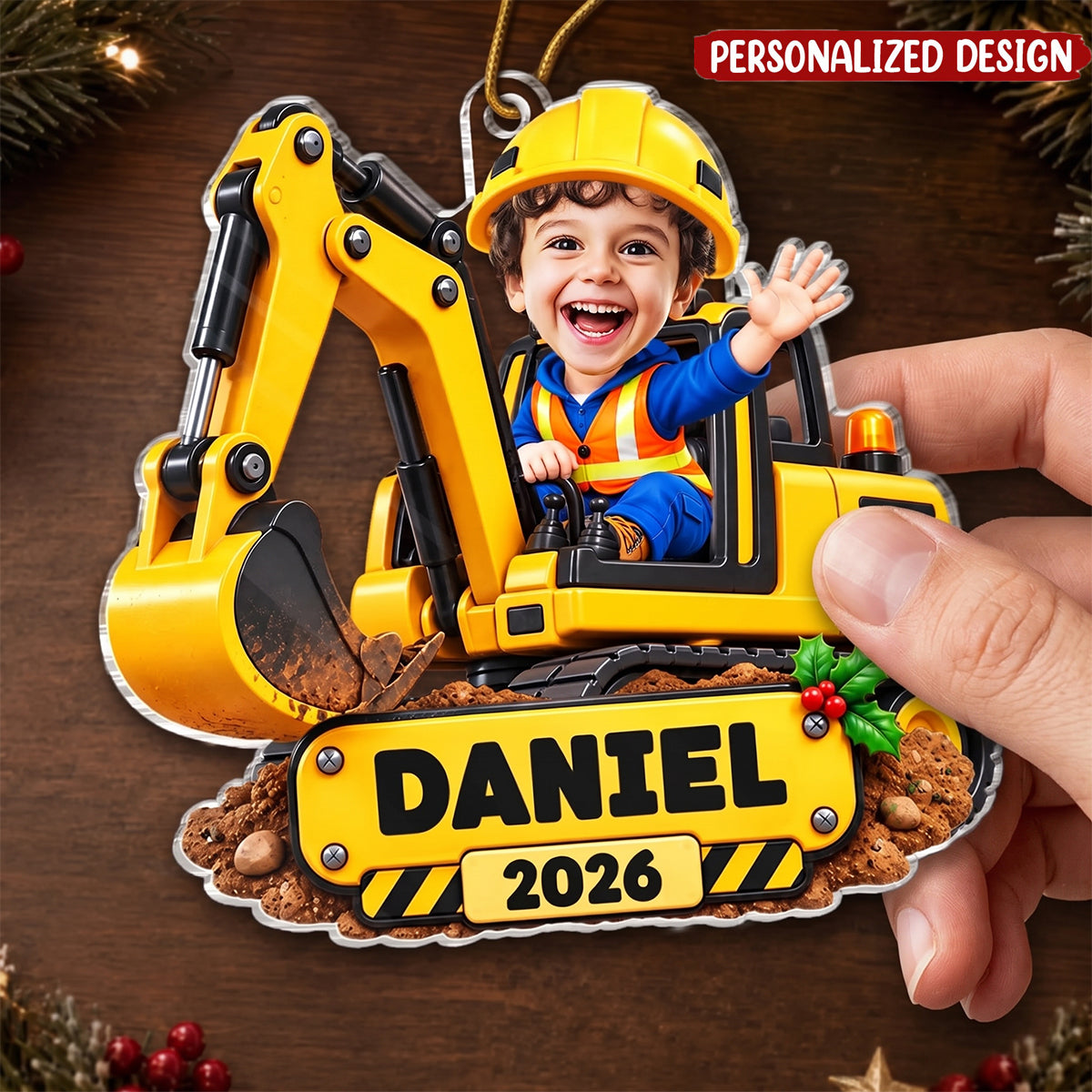 Custom Photo Acrylic Ornament - Personalized Christmas Birthday Gifts For Kids