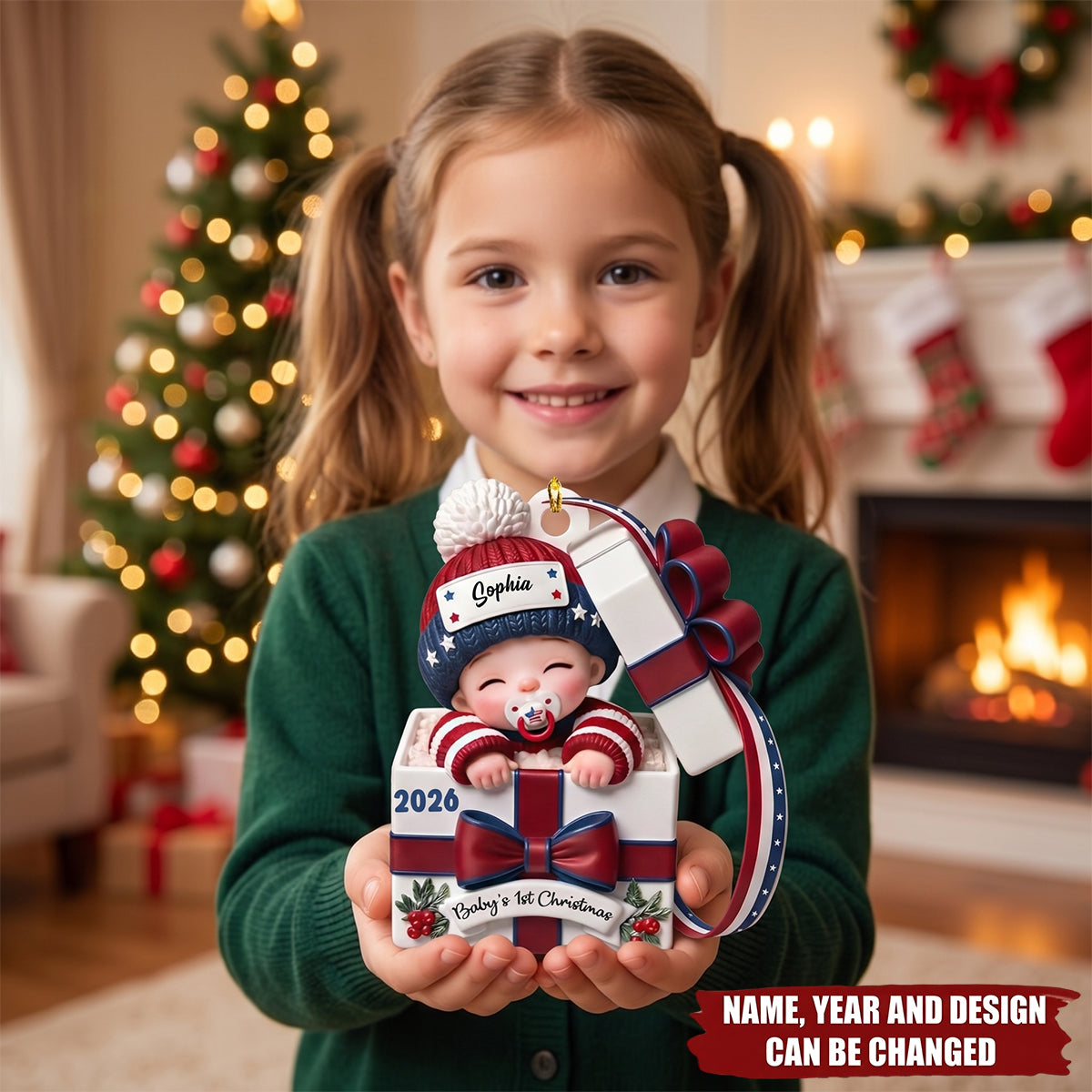 First Christmas With 250 - Personalized 1-Layer Acrylic Ornament