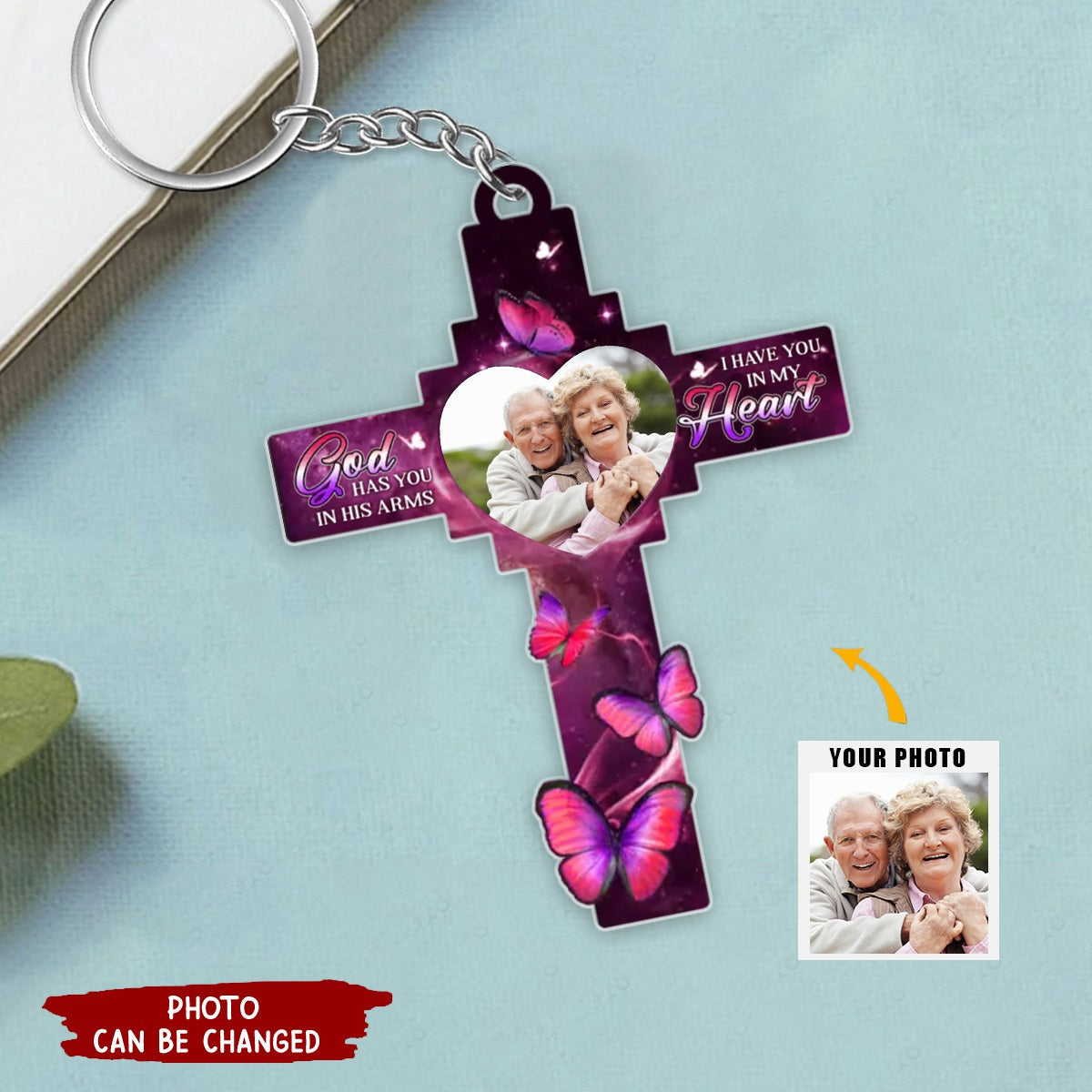 Custom Photo You Will Always Hold A Special Place In My Heart - Memorial Personalized Keychain
