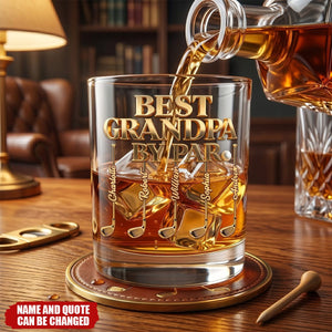 Legendary Golf Dad - Personalized Whiskey Glass,  Father's Day Gift For Dad, Grandpa