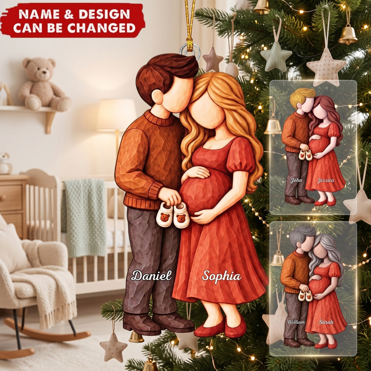 The Year We Became Parents – Personalized Acrylic Custom Shape Ornament