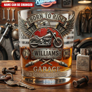 Born To Ride  - Personalized Whiskey Glass, Gifts For Bikers