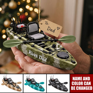 Personalized Fishing Kayak Acrylic Ornament — Gift For Fishermen & Fishing Lovers
