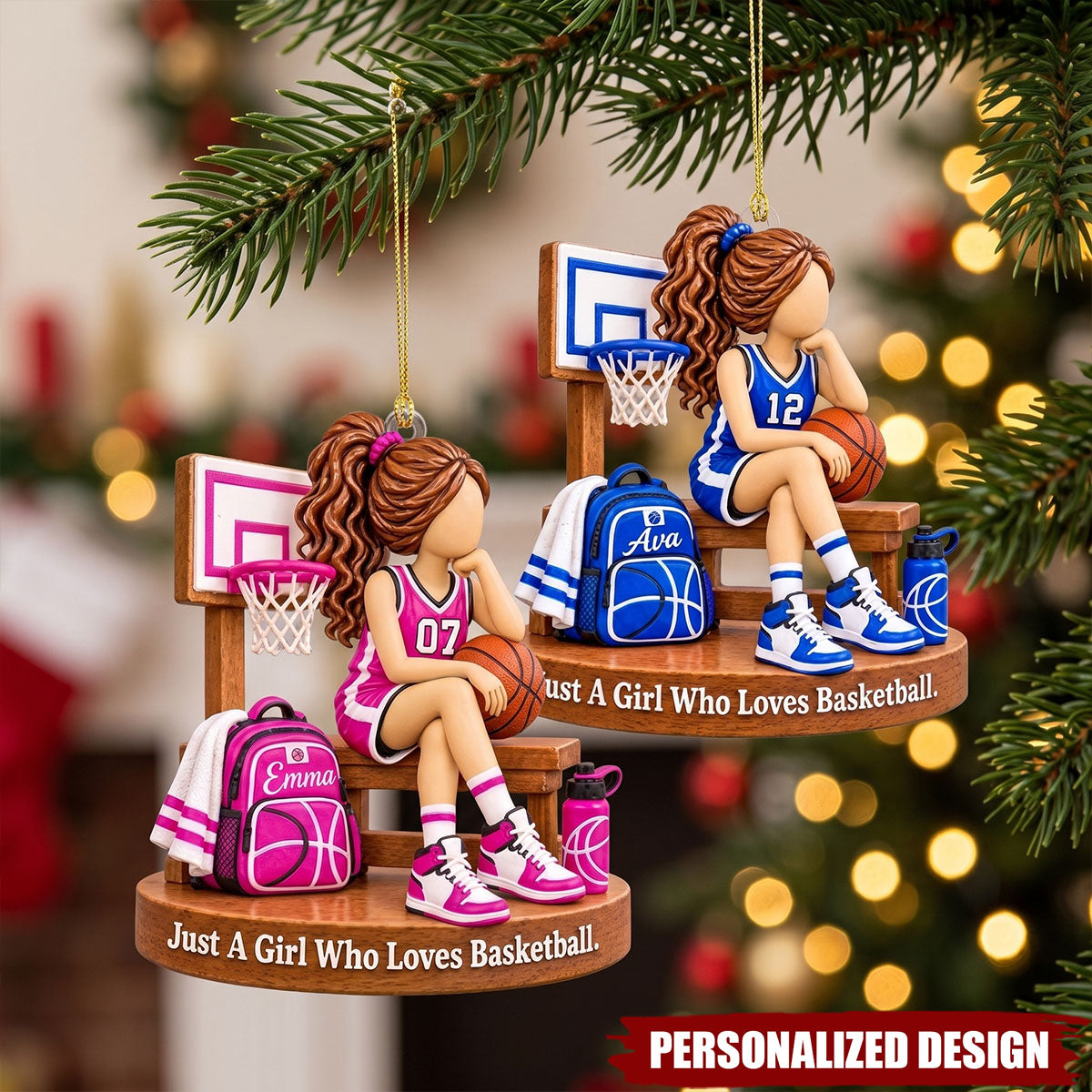 Personalized Basketball Girl Ornament, Just A Girl Who Loves Basketball