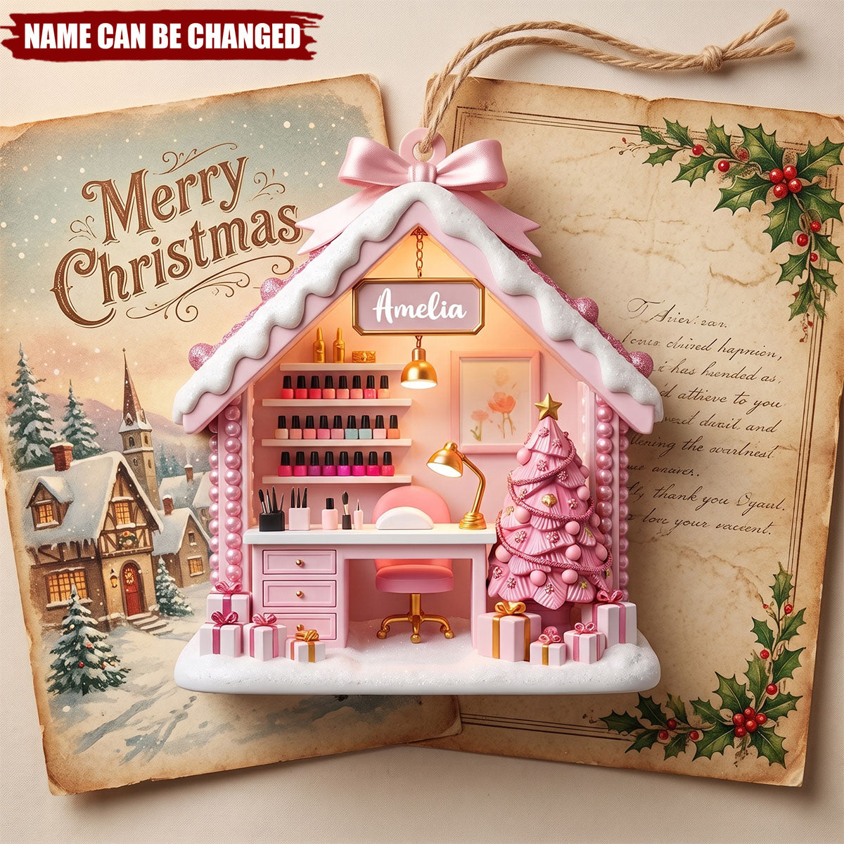 Where Every Nail Is A Masterpiece, Wood Ornament, Gift For Nail Artist