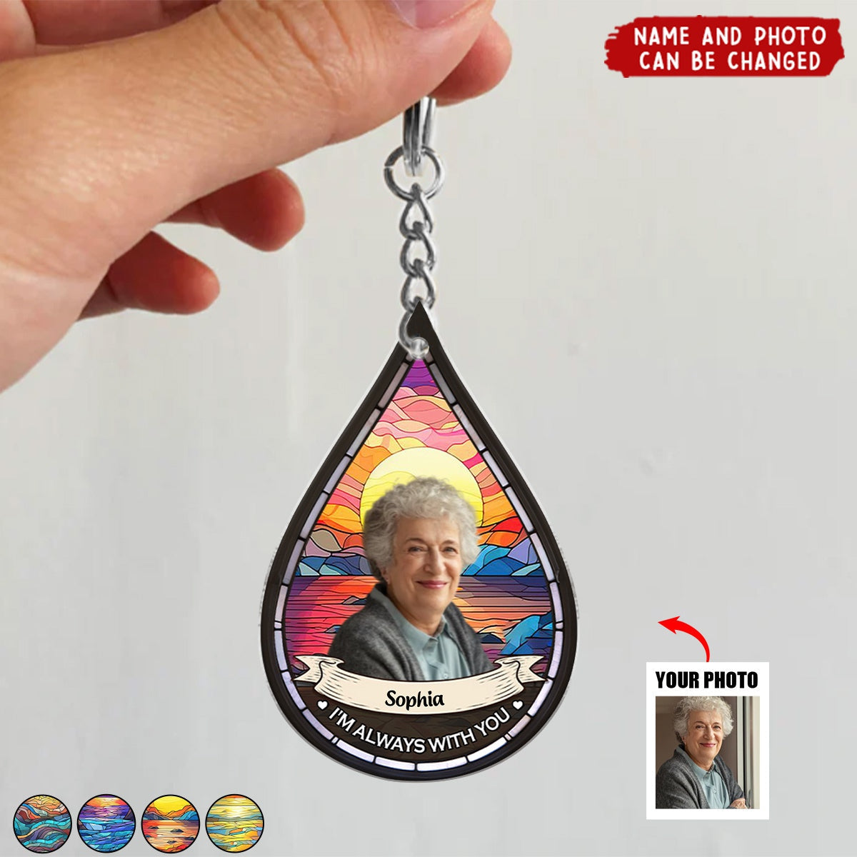 I'm Always With You - Personalized Memorial Custom Shaped Keychain