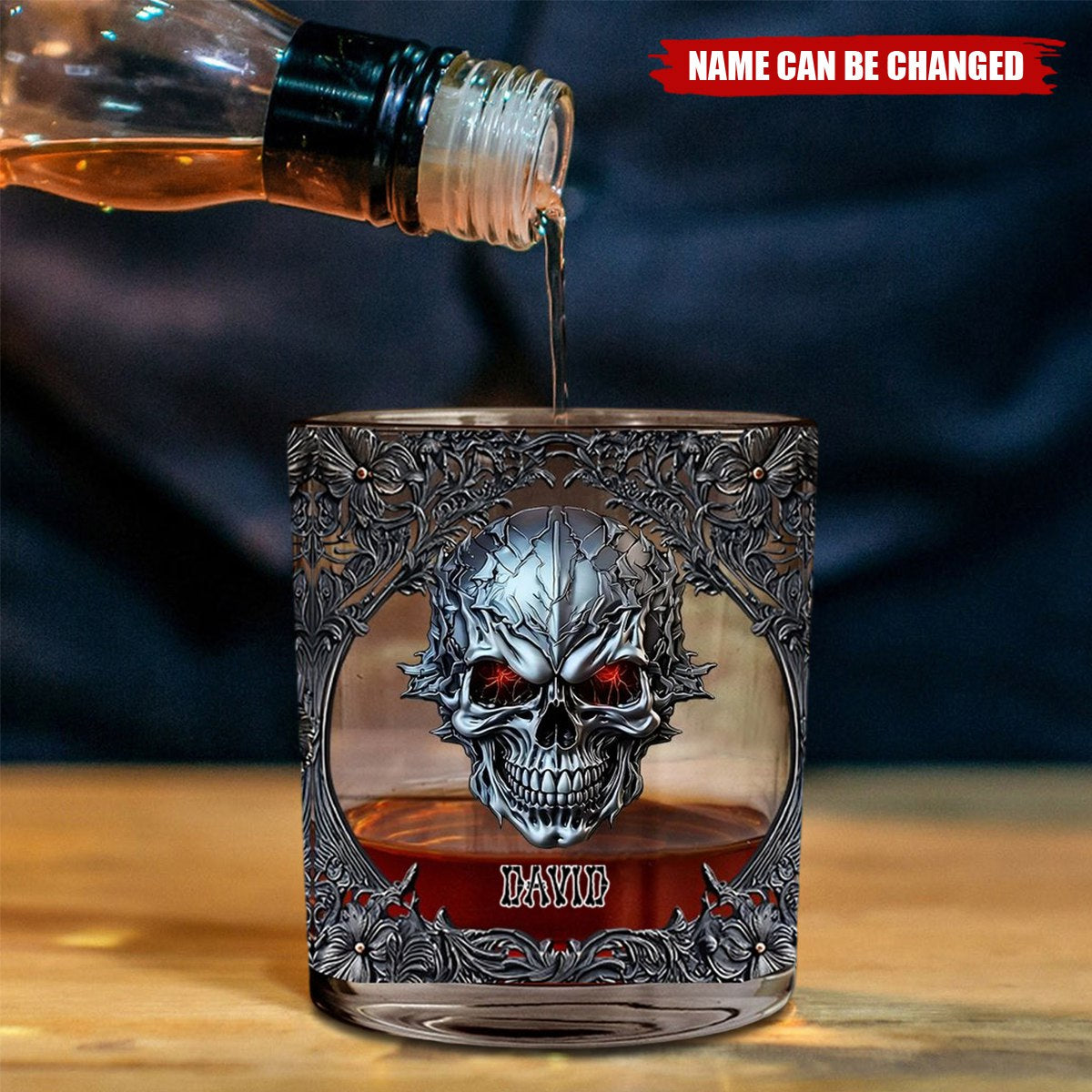 Cool Skull - Personalized Skull Whiskey Glass