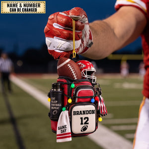 Football Bag – Personalized Acrylic Custom Shape Ornament, Gift for Son Husband