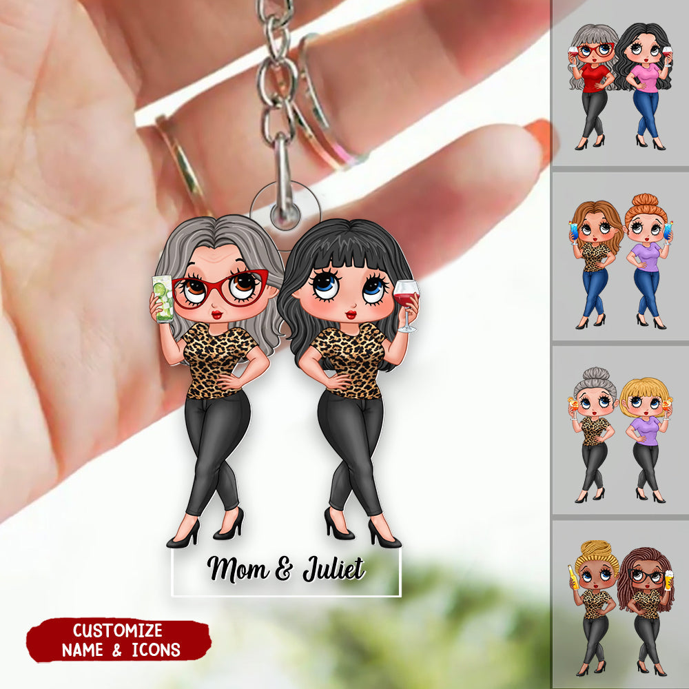 Pretty Sassy Women Personalized Acrylic Keychain