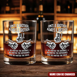Always My Brother  - Personalized Whiskey Glass