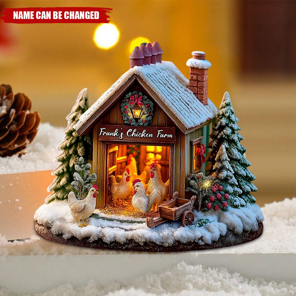 Chicken Lovers Gift - Personalized Chicken Custom Shaped Acrylic Plaque