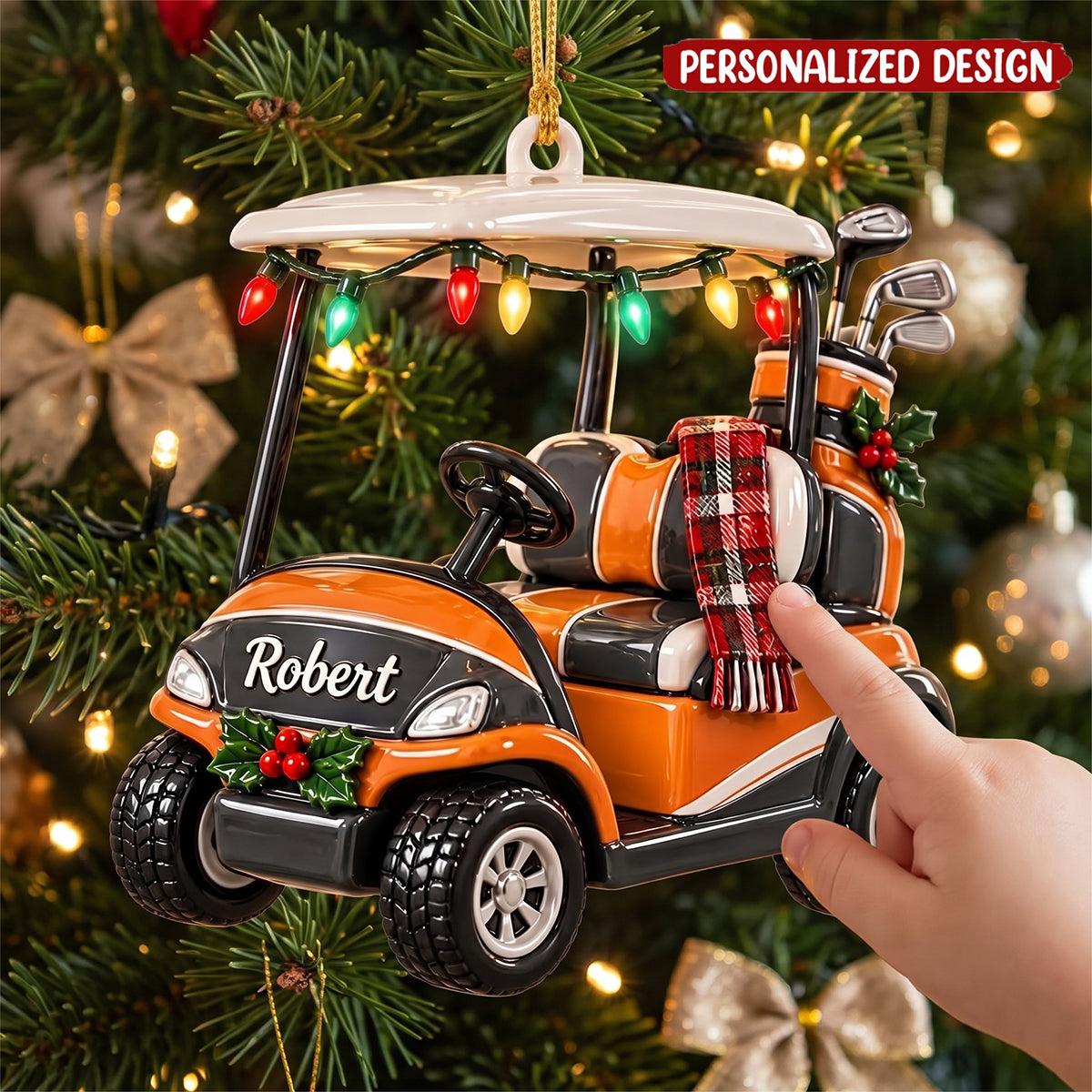 Personalized Golf Cart Christmas Ornament,  Golf Cart Ornament