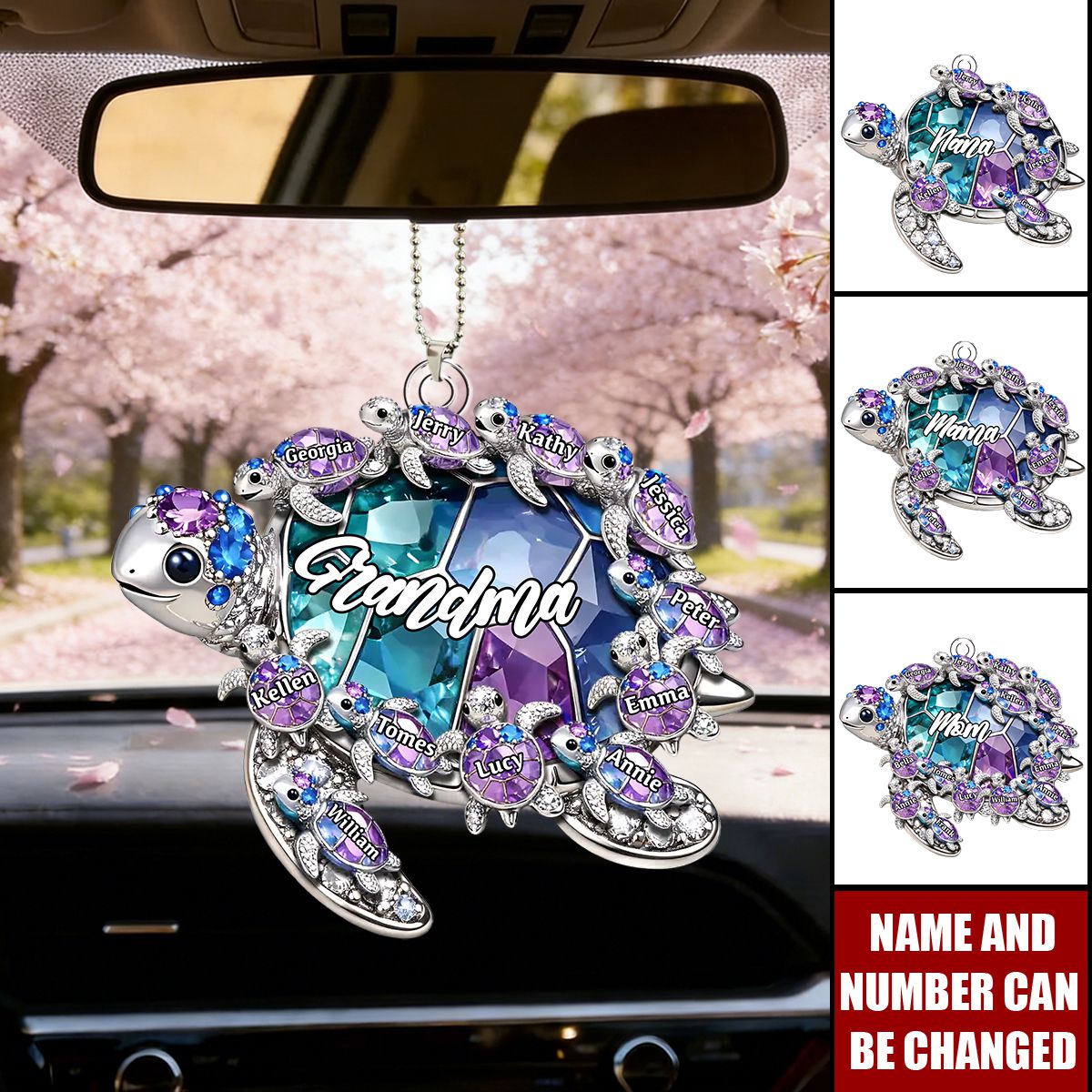 Custom Shaped Acrylic Car Ornament - Personalized Mother's Day Birthday Gifts