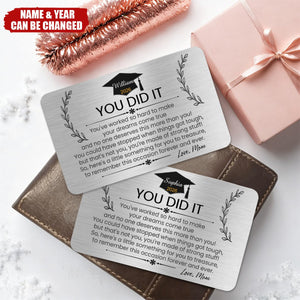 Mom’s Advice on Wallet Card - Personalized Gift for Him, Her