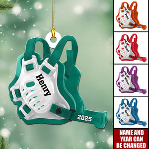 Personalized Wrestling Headgear Ornament, Custom Sports Christmas Decoration Gift