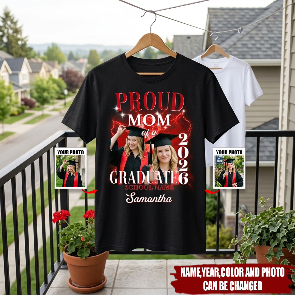 Proud Mom Dad Grandma Grandpa Of A 2026 Graduate Custom Photo - Personalized Shirt