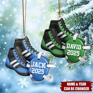 Custom Wrestling Christmas Ornament 2025, Wrestling Lovers Gift