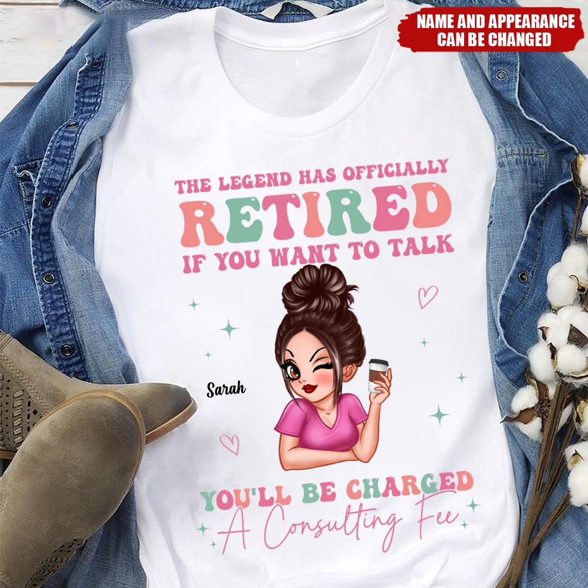 The Legend Has Officially Retired - Personalized Shirt, Gift for Mom, Grandma