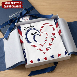 Mom's Grandma's Sweethearts Independence Day - Personalized Women's Sleep Tee