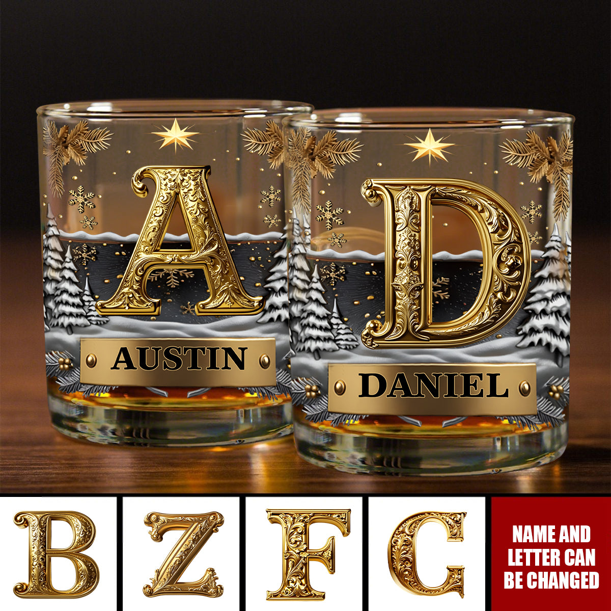 Merry Christmas - Personalized Whisky Glass
