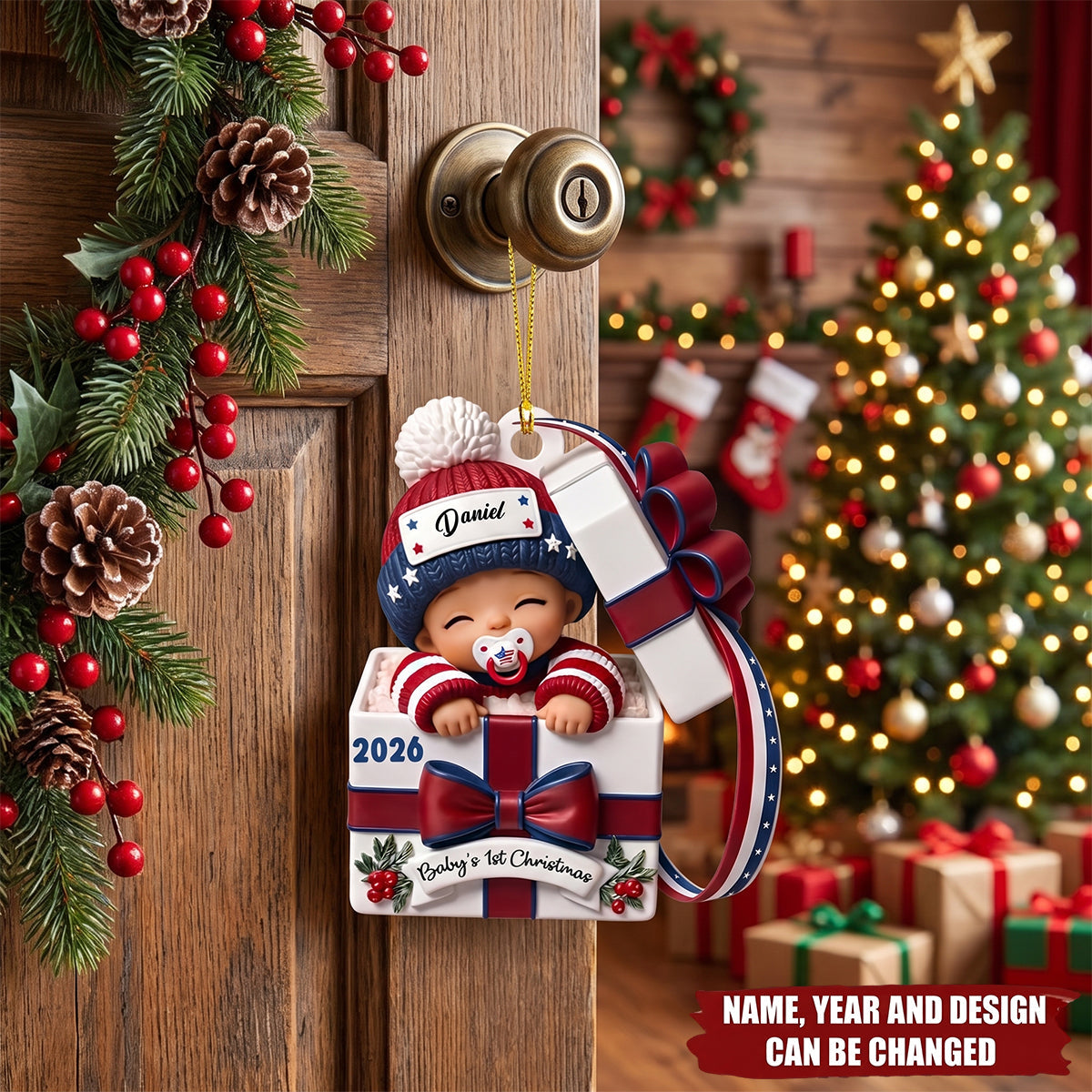 First Christmas With 250 - Personalized 1-Layer Acrylic Ornament