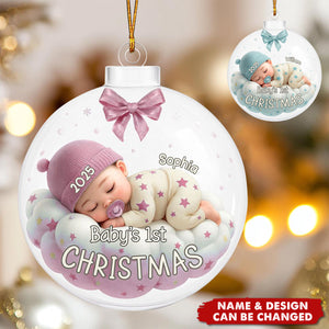 Baby's 1st Christmas Stars And Dreams,Custom Acrylic Ornament,Gift For New Parents