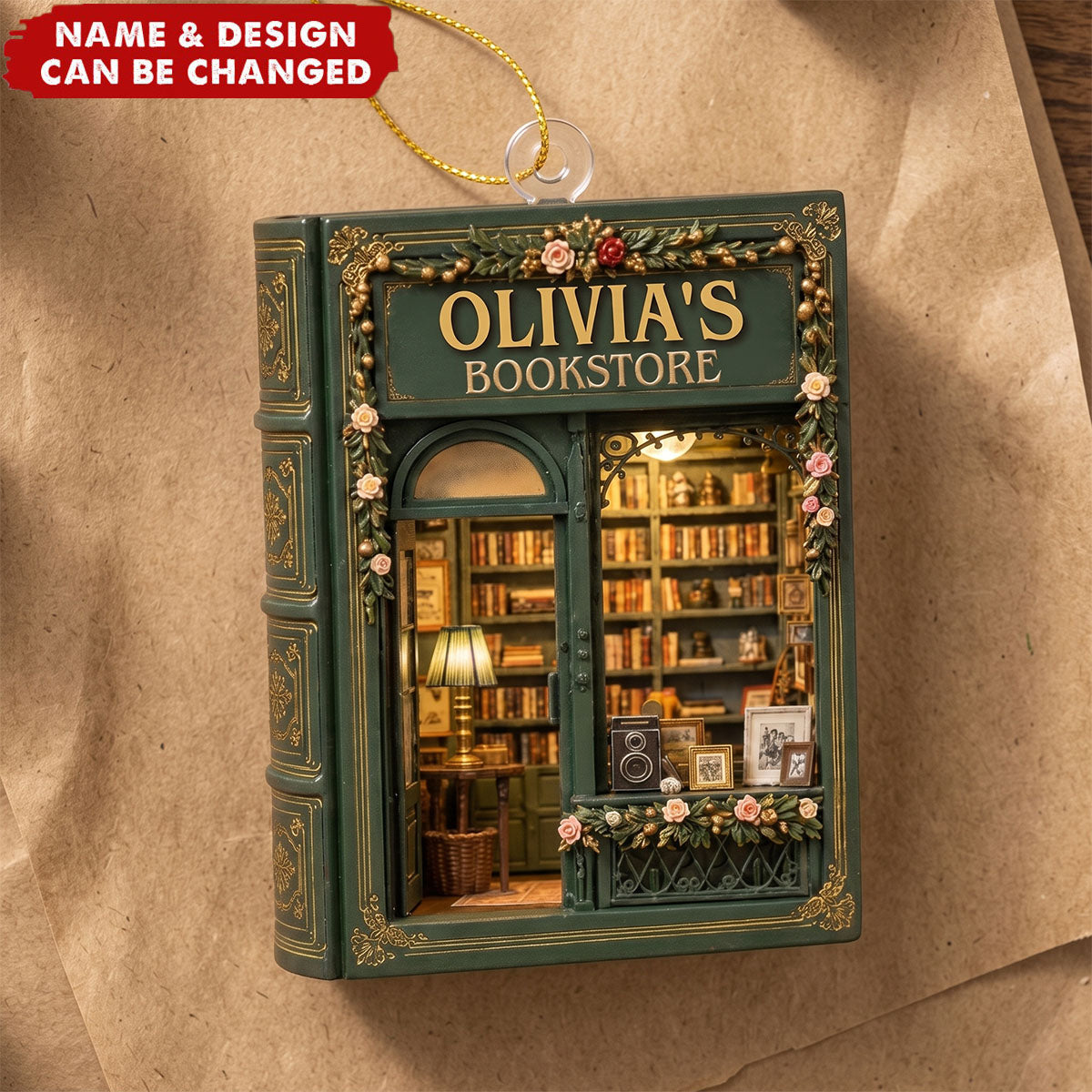 Custom Acrylic Ornament - Personalized Christmas Bookish Gifts For Book Lovers, Bookworms, Readers