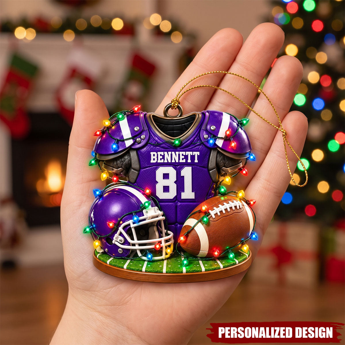 Custom Jersey & Helmet Ornament