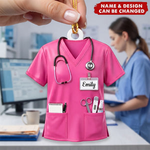 Personalized  Nurse Scrubs Ornament, Gift for Nursing