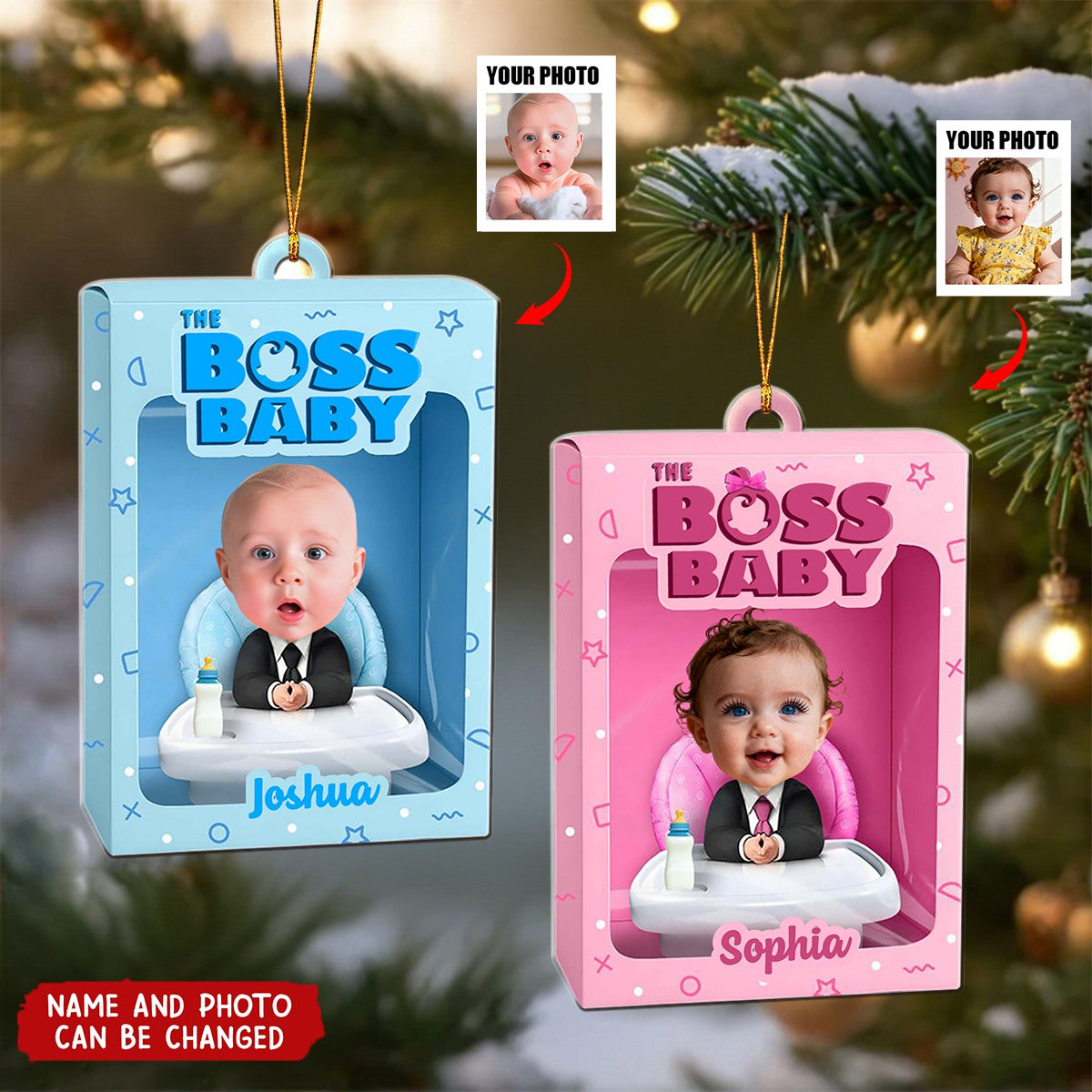 The Boss Baby Toy Box - Personalized Christmas Acrylic Ornament