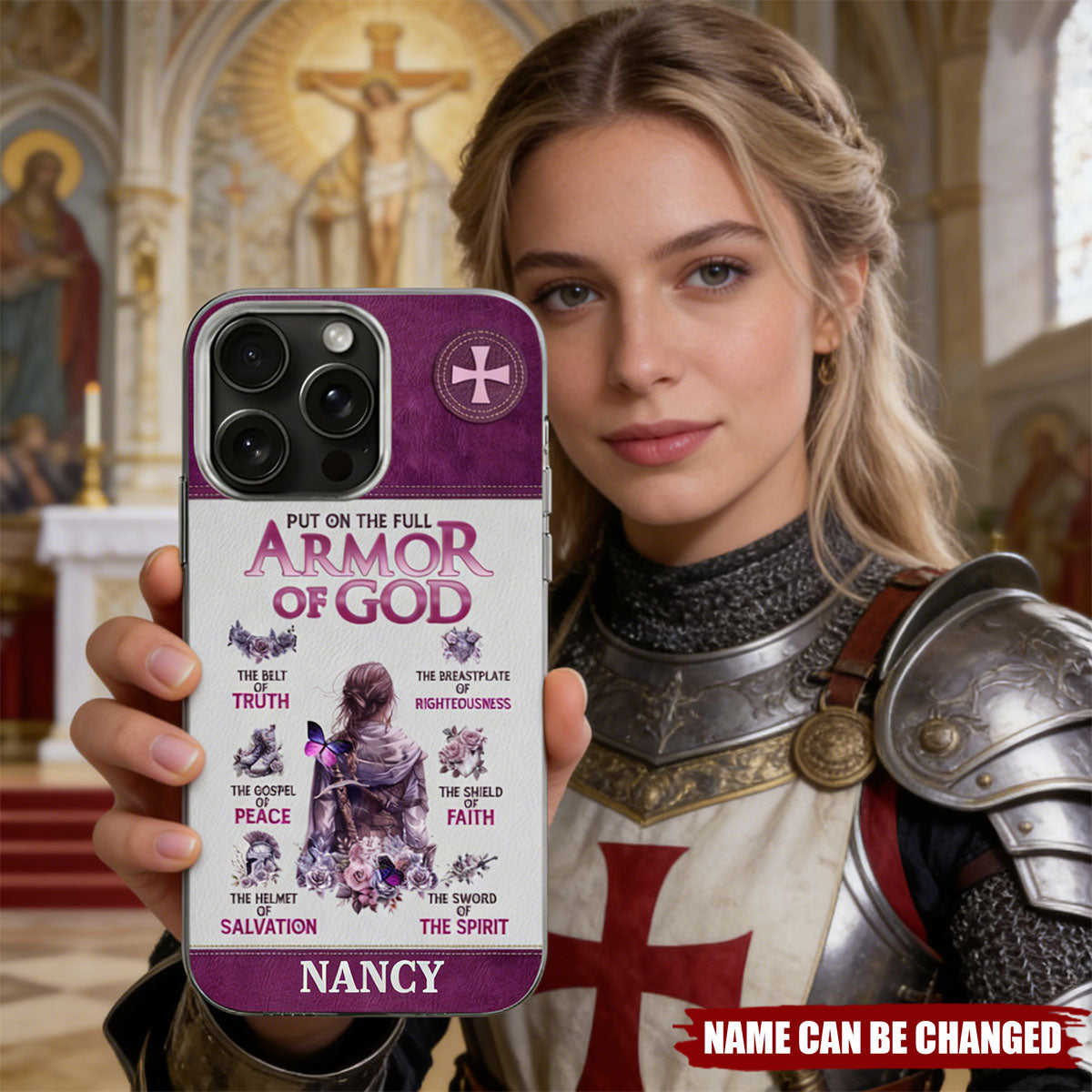 Put On The Full Armor Of God - Personalized Phone Case - Christian Gift For Daughter, Mom