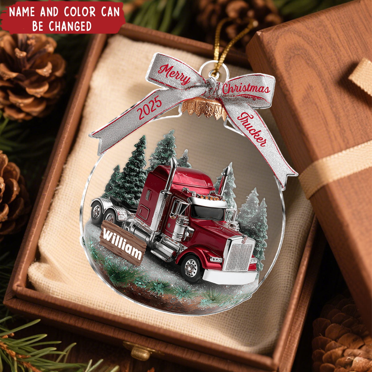 Truck Driver - Personalized Christmas Acrylic Ornament