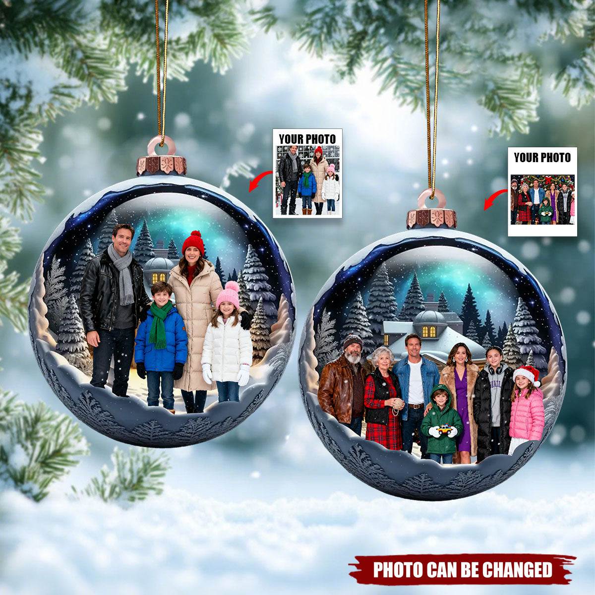 Custom Photo Acrylic Ornament - Personalized Memories That Sparkle Forever