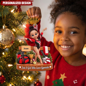 A Girl Who Loves Gymnastic - Personalized Acrylic Ornament